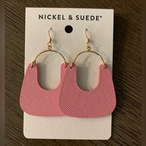 Nickel & Suede Leather Earrings